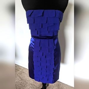 Hailey Adrianna Papell Strapless Dress With Pleated Ruffle Details, size 4